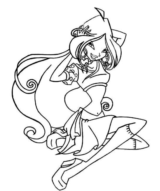 coloriage winx coquette